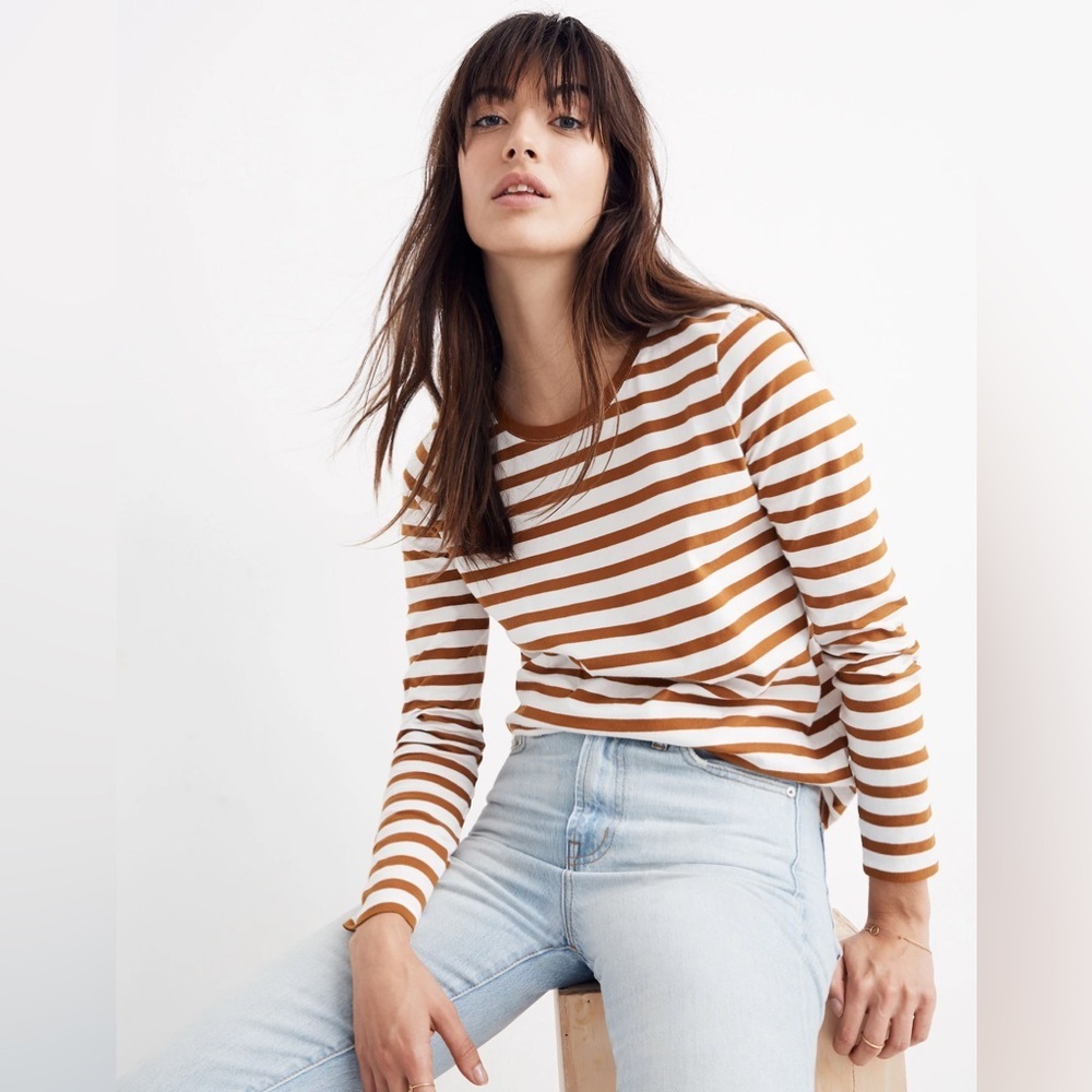 Madewell‎ north side long sleeve vintage tee striped size XS